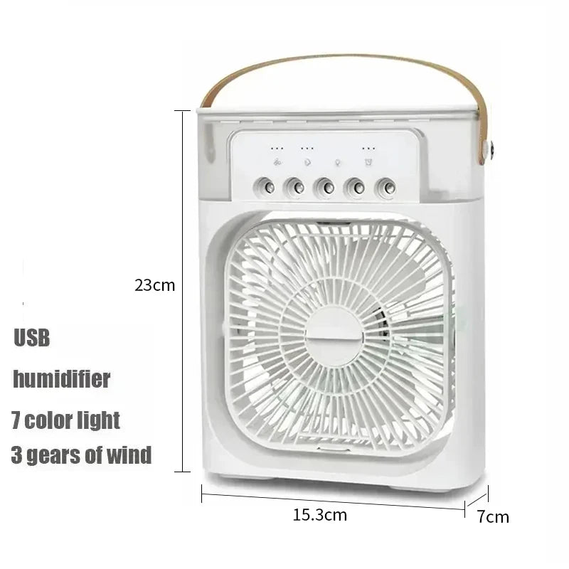 3-in-1 Mini Air Cooler & Humidifier with LED Light