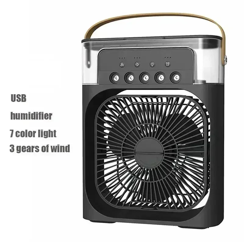 3-in-1 Mini Air Cooler & Humidifier with LED Light