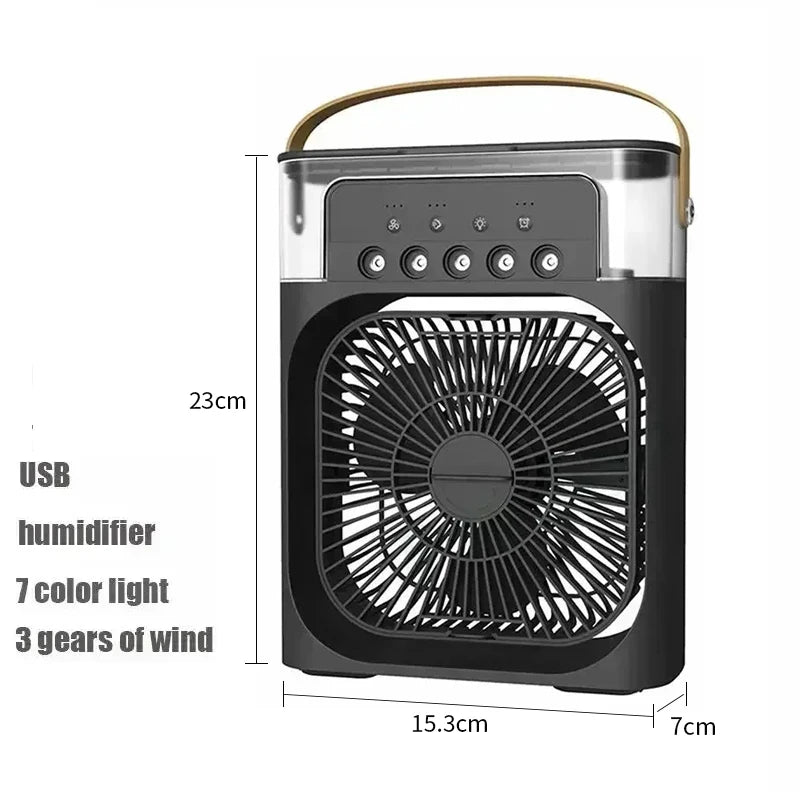3-in-1 Mini Air Cooler & Humidifier with LED Light