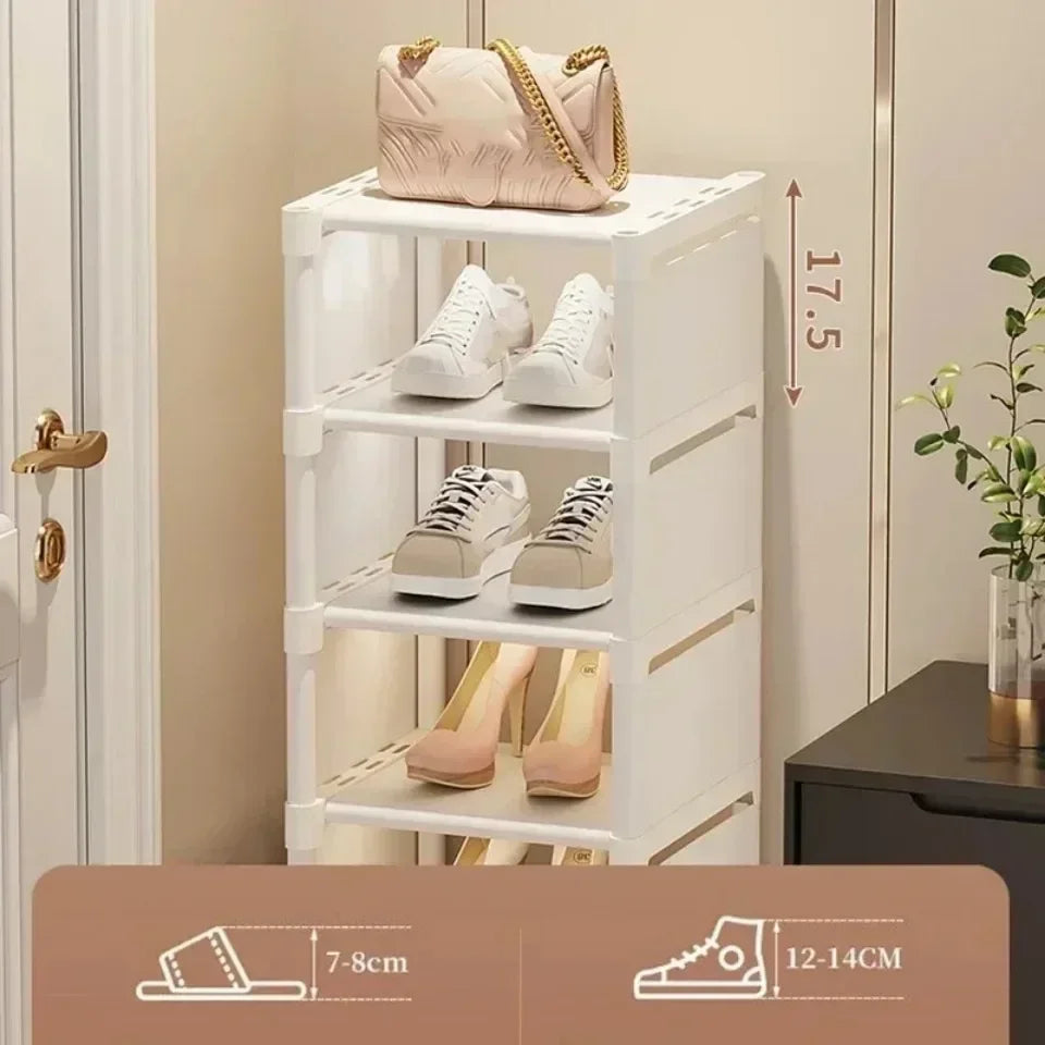 Multiple Layers Shoe Organizer Shoe Rack Organizer Space Saving Rack For Wall Corner Stackable Shelf Adjustable Saving Cabinet