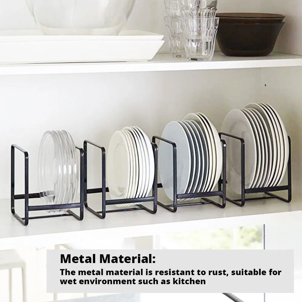 1pc kitchen cabinet plate storage countertop dish rack drawer dinner plate partition drain rack layered storage rack