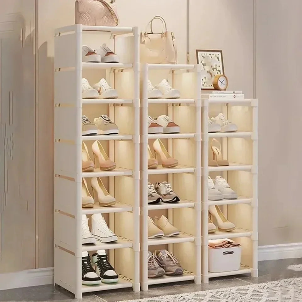 Multiple Layers Shoe Organizer Shoe Rack Organizer Space Saving Rack For Wall Corner Stackable Shelf Adjustable Saving Cabinet
