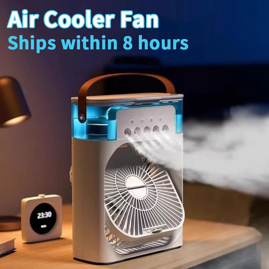 3-in-1 Mini Air Cooler & Humidifier with LED Light